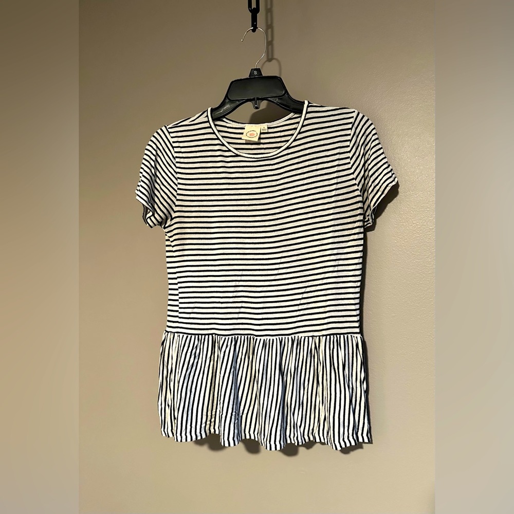 Black and White Striped Tee